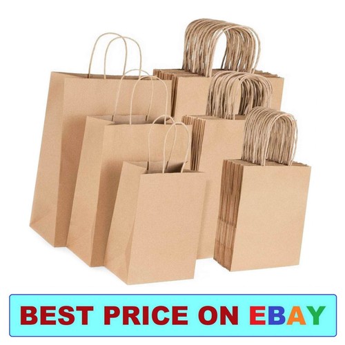 Brown paper bags with handles - paper,