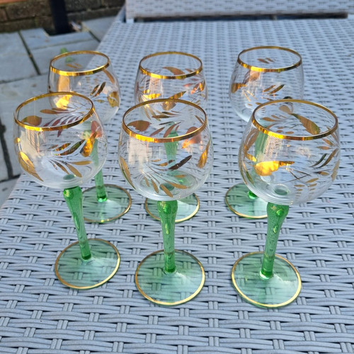 German hock wine glasses - hock,