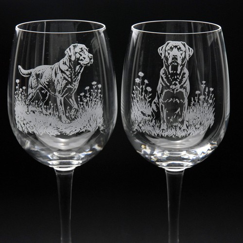 Labrador dog crystal wine - dog,