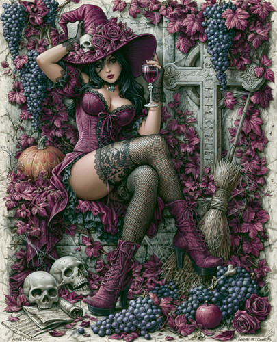 Gothic wine witch purple - gothic,