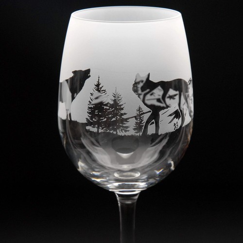 Wolf crystal wine glass hand - wine,