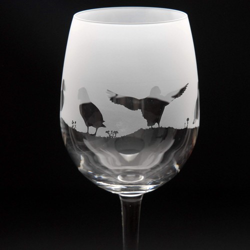 Puffin crystal wine glass - wine,