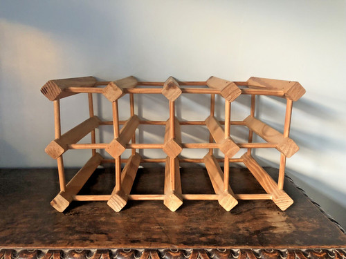 Wooden wine rack bottle - rack,