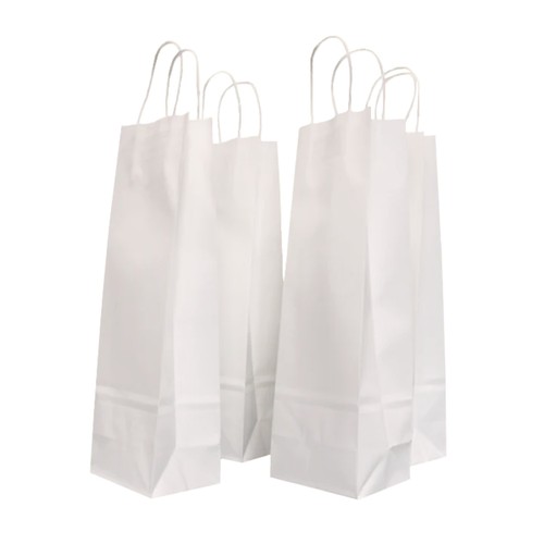 Wine bottle bag brown white - bottle,