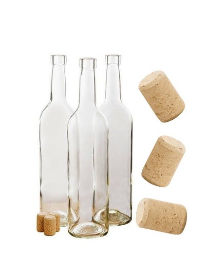 Glass wine bottle - bottle, clear