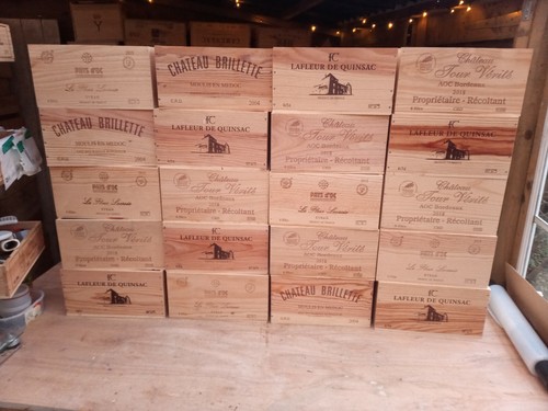 Wooden wine box - crate, ~