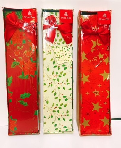 Christmas wine bottle boxes